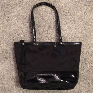 Genuine Coach C Black Sequin Purse